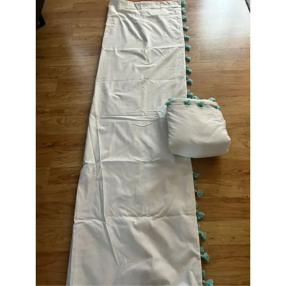Pottery barn blackout preteen white curtains 84×44 inches 2x
